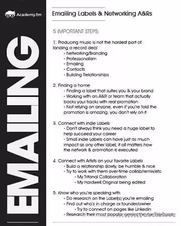 Academy.fm How to Email Labels and Network With A&R - Sample Pack Artwork