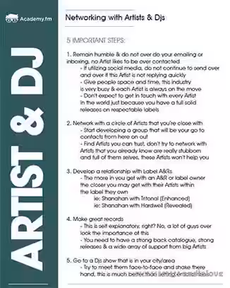 Academy.fm How To Network With DJ's and Artists