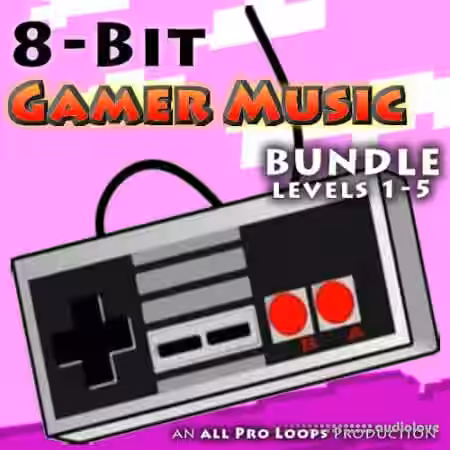 All Pro Loops - 8-Bit Gamer Music Bundle Levels 1-5 [WAV, MiDi] - Sample Pack Artwork