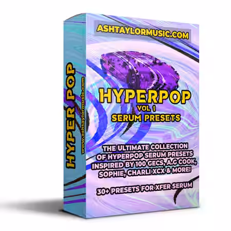 Ashtaylormusic Hyperpop Vol.1 [Synth Presets] - Sample Pack Artwork