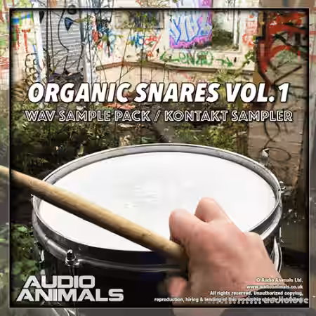 Audio Animals Organic Snares Vol 1 [KONTAKT] - Sample Pack Artwork