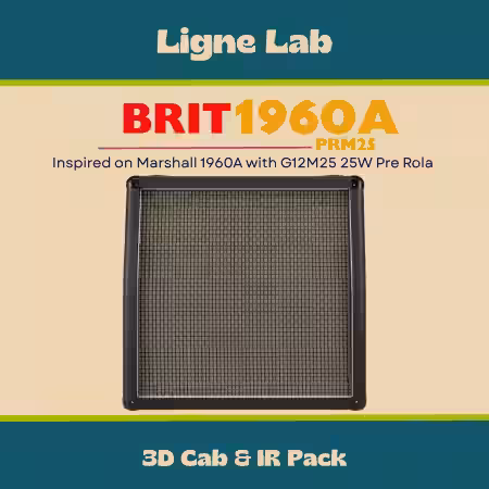 Audio Assault Ligne Lab BRIT 1960A PRM25 Amp Locker Cabs Presets IRs - Sample Pack Artwork