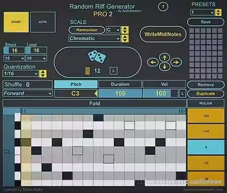 Audiomodern Random Riff Generator Pro 2 [Max for Live] - Sample Pack Artwork