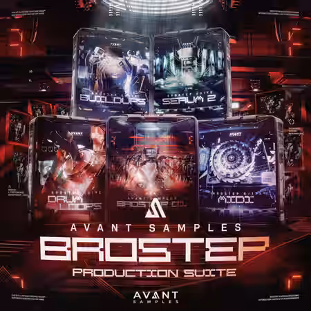 Avant Samples The Avant Brostep Production Suite WAV MiDi Serum Presets Ableton & FL Projects - Sample Pack Artwork