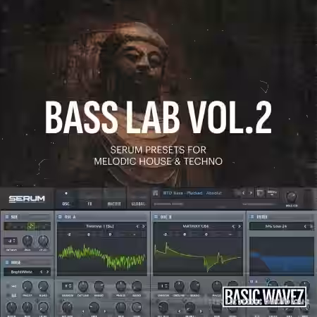 Baisc Wavez Bass Lab Vol.2 For Melodic House And Techno [Synth Presets] - Sample Pack Artwork