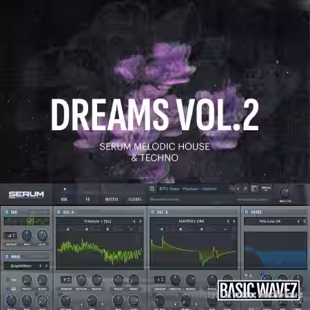 Baisc Wavez Dreams Vol.2 Melodic House and Techno Presets [Synth Presets] - Sample Pack Artwork