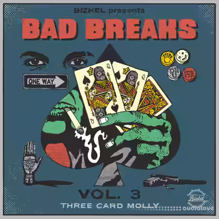 Bizkel Drumz Bad Breaks Vol.3 : Three Card Molly [WAV] - Sample Pack Artwork