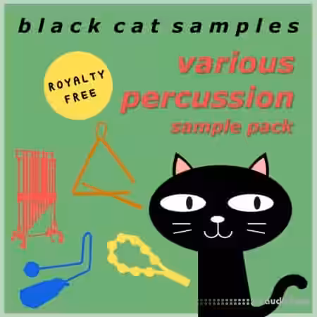 black cat samples Various Percussion Sample Pack [WAV] - Sample Pack Artwork