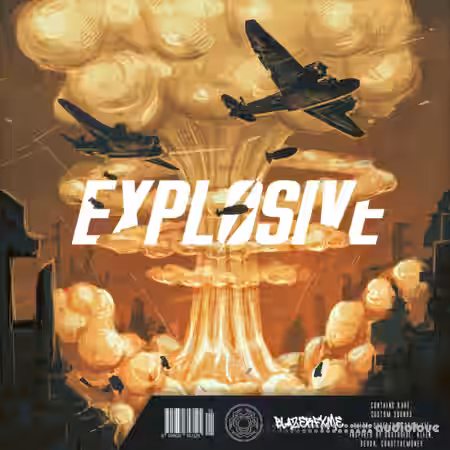 Blazerfxme Music Explosive Drum Kit [WAV, MiDi, DAW Templates] - Sample Pack Artwork