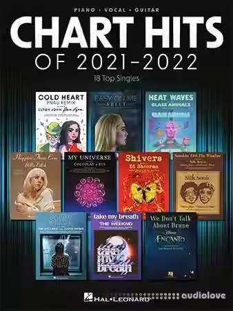 Chart Hits of 2021-2022: 18 Top Singles Arranged for Piano/Vocal/Guitar - Sample Pack Artwork