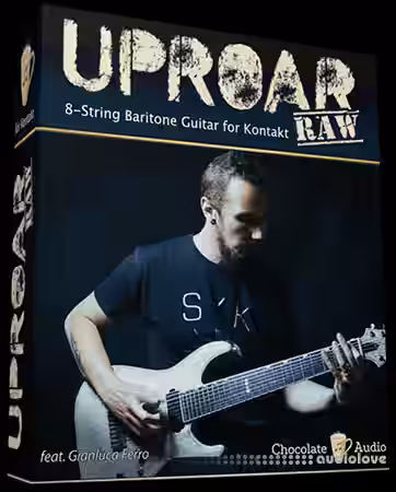 Chocolate Audio Uproar RAW 8-String Baritone Guitar [KONTAKT] - Sample Pack Artwork