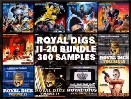 Dave Zeke Royal Digs Volumes 11-20 BUNDLE (300 Prechopped Samples) [WAV] - Sample Pack Artwork