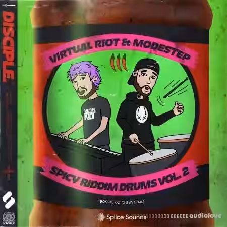 Disciple Samples Virtual Riot X Modestep Spicy Riddim Drums Vol.2 [WAV] - Sample Pack Artwork