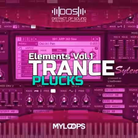 District Of Sound Elements Trance Plucks Vol.1 For Sylenth1 [Synth Presets, DAW Templates] - Sample Pack Artwork