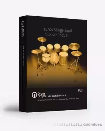DrumDrops 1970s Slingerland Classic Rock Kit All Samples Pack [MULTiFORMAT] - Sample Pack Artwork