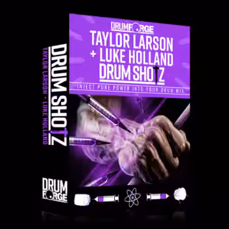 Drumforge DrumShotz Taylor Larson and Luke Holland [WAV] - Sample Pack Artwork