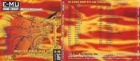 E-MU Classic Series Vol.16 Studio Drum Kits And Percussion [for Emulator X3] - Sample Pack Artwork