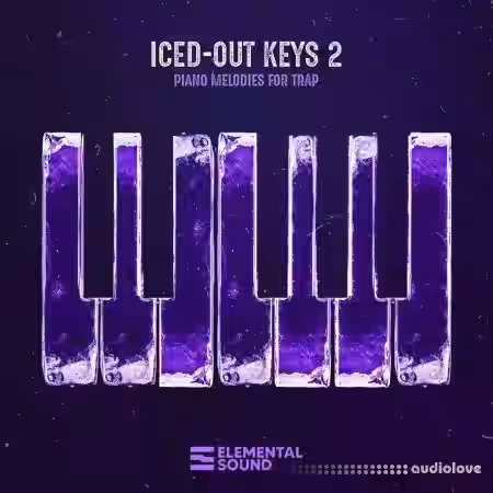 Elemental Sound Iced-Out Keys 2 Piano Melodies For Trap [WAV] - Sample Pack Artwork