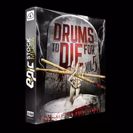 Epic Stock Media Drums To Die For Vol.5 [WAV] - Sample Pack Artwork