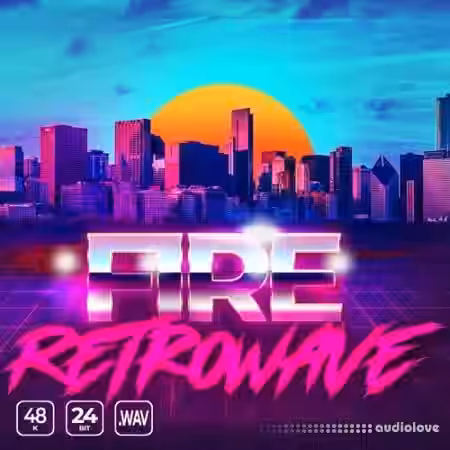 Epic Stock Media Fire Retrowave [WAV] - Sample Pack Artwork