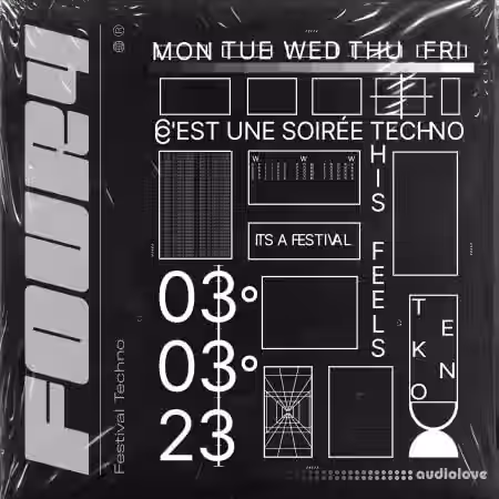 Four4 Festival Techno [WAV, Synth Presets] - Sample Pack Artwork