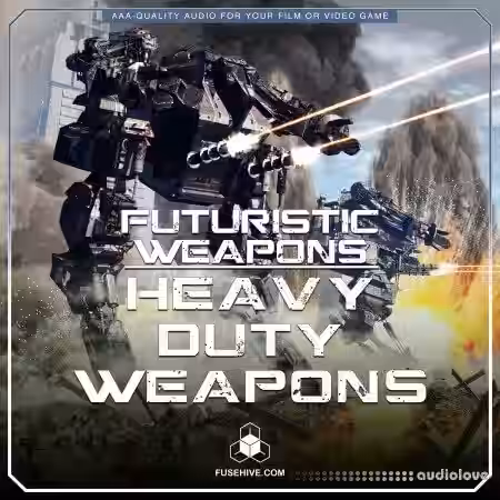 GameDev Market Futuristic Sci-Fi Laser Machine Guns, Flamethrowers and Heavy Duty Weapons Sound Effects Library [WAV, MP3] - Sample Pack Artwork