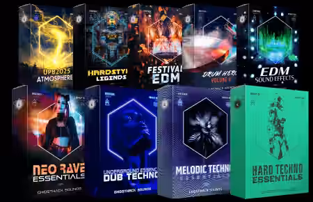 Ghosthack Ultimate Techno Bundle 2025 [WAV, MiDi, Synth Presets] - Sample Pack Artwork