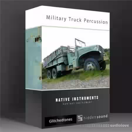 Glitchedtones x Hidden Sounds Military Truck Percussion [KONTAKT] - Sample Pack Artwork