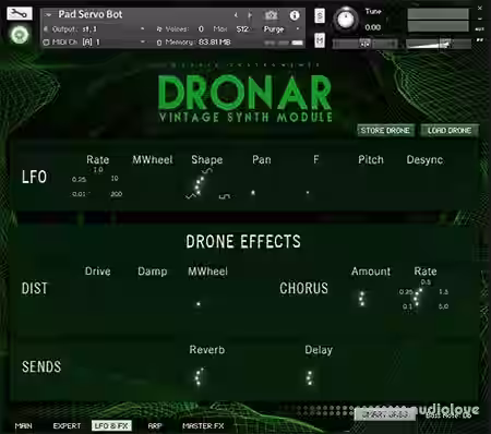 Gothic Instruments DRONAR Vintage Synth [KONTAKT] - Sample Pack Artwork