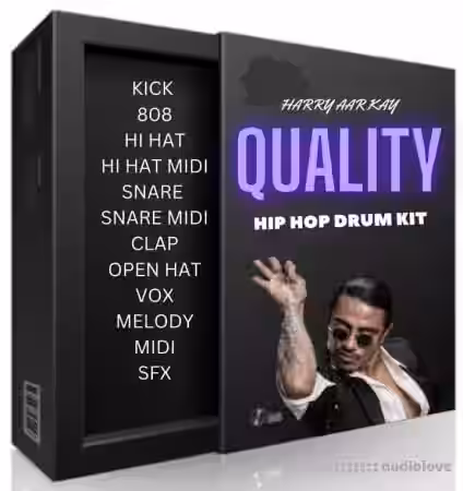 Harry Aar Kay Quality Drum Kit [WAV, MiDi, DAW Templates] - Sample Pack Artwork