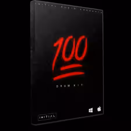 Initial Audio 100 Drum Kit [WAV, MiDi] - Sample Pack Artwork
