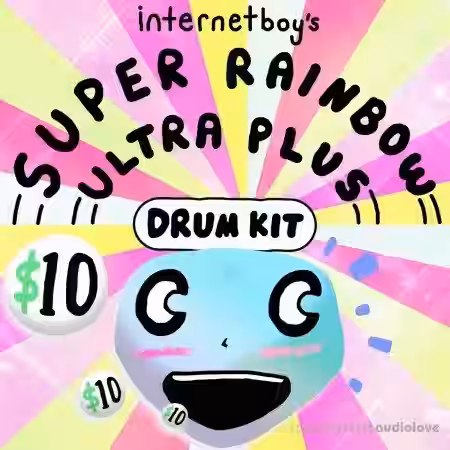 Internetboy's Super Rainbow Ultra Plus Drum Kit [WAV] - Sample Pack Artwork