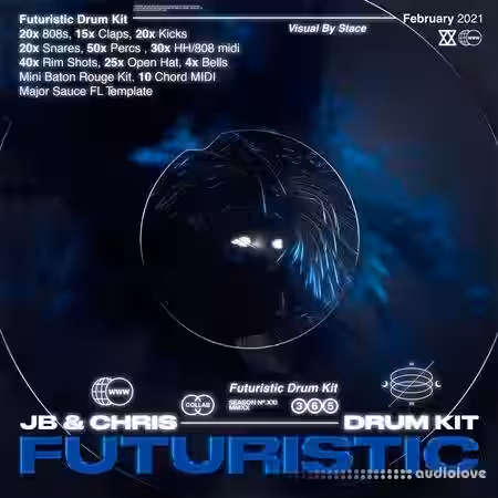 JBSaucedUp Futuristic Drum Kit [WAV, MiDi, DAW Templates] - Sample Pack Artwork
