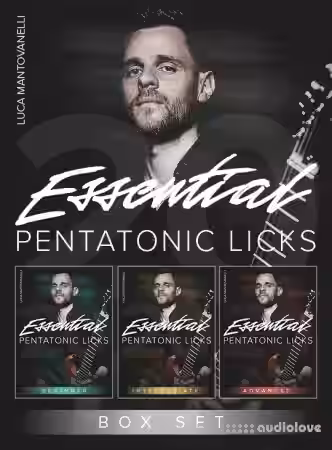 JTC Guitar Luca Mantovanelli 20 Essential Pentatonic Licks: Box Set [TUTORiAL] - Sample Pack Artwork