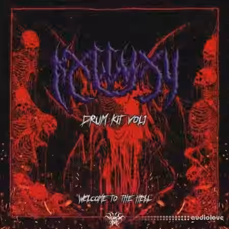 KXLLYXU Drum Kit Vol.1 [WAV, MiDi, DAW Templates] - Sample Pack Artwork