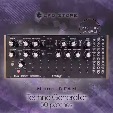 LFO Store Moog DFAM Techno Generator (50 Patches by Anton Anru) [Synth Presets] - Sample Pack Artwork