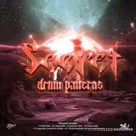 Loushi Secret Drum Patterns (MIDI) [WAV, Synth Presets, DAW Templates] - Sample Pack Artwork