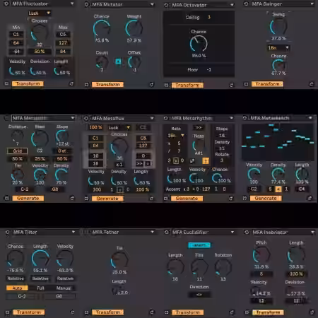 Manifest Audio MIDI Toolset 001 [Max for Live] - Sample Pack Artwork