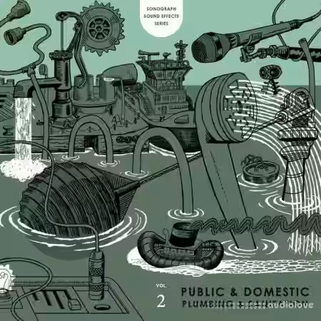 Mark Vernon Sonograph Sound Effects Series Volume 2 Public and Domestic Plumbing and Sanitation [WAV] - Sample Pack Artwork