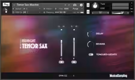 Musical Sampling Midnight: Tenor Sax [KONTAKT] - Sample Pack Artwork