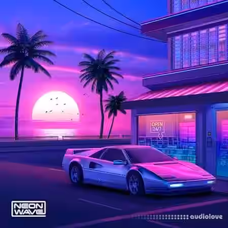 Neon Wave Electric Sunset - Synthetic Anthems [WAV] - Sample Pack Artwork