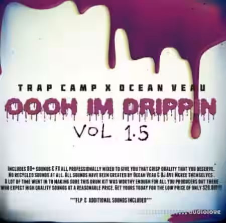 Ocean Veau Oooh I'm Drippin Vol.1.5 [WAV, DAW Presets, DAW Templates] - Sample Pack Artwork