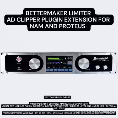 PastToFutureReverbs Bettermaker Limiter AD Clipper Plugin Extension [Synth Presets] - Sample Pack Artwork