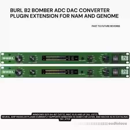 PastToFutureReverbs Burl B2 Bomber ADC DAC Converter Plugin Extension - Sample Pack Artwork
