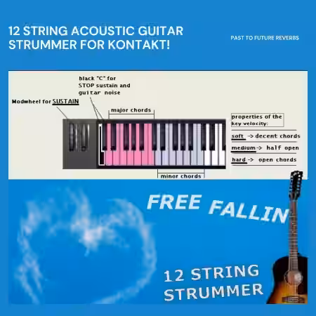 PastToFutureReverbs Free Fallin 12-String Acoustic Strummer inspired by Tom Petty For Kontakt! [KONTAKT] - Sample Pack Artwork