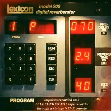 PastToFutureReverbs Lexicon Model 200 Reverb! - Sample Pack Artwork
