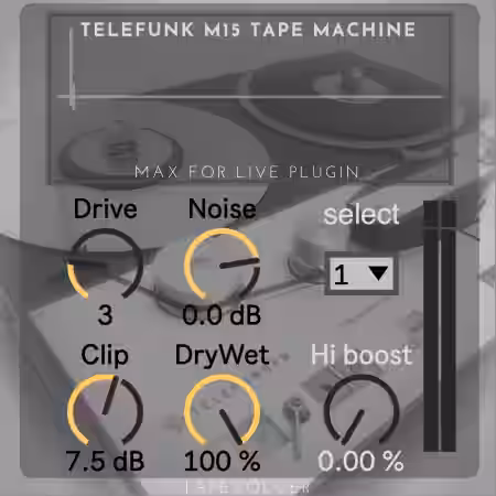 PastToFutureReverbs TELEFUNK M15 Tape Machine Plugin for Ableton Live! [Max for Live] - Sample Pack Artwork