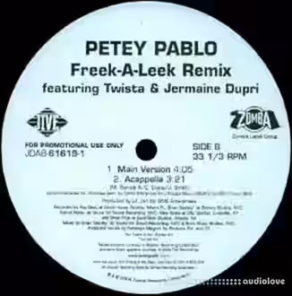 Petey Pablo Featuring Twista and Jermaine Dupri Freek-A-Leek Remix Acappella ViNYL RiP [WAV]