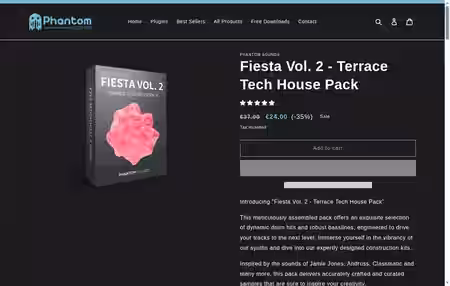 Phantom Sounds Fiesta Vol.2 Terrace Tech House WAV MiDi - Sample Pack Artwork