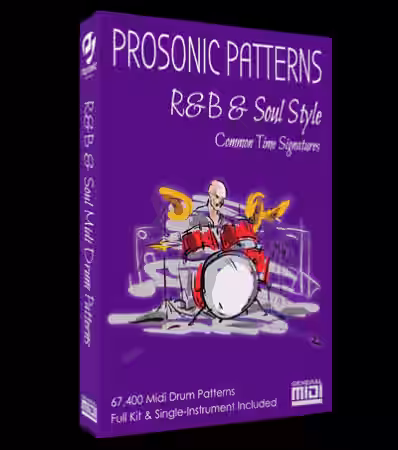 Prosonic Studios Midi Grooves R&B and Soul Drum Library [MiDi] - Sample Pack Artwork